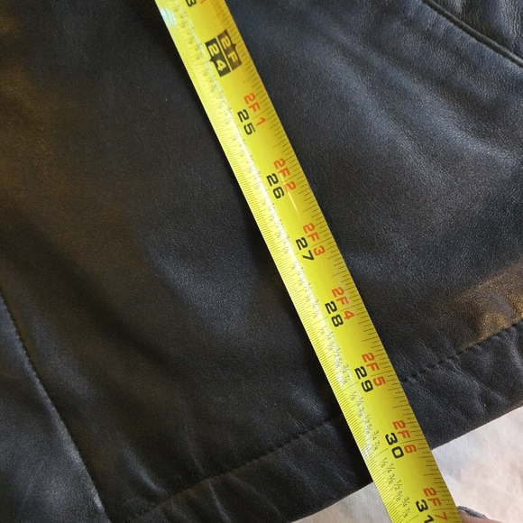 Perry Ellis Portfolio Black Insulated Leather Jacket Removeable Down Liner - Picture 4 of 16